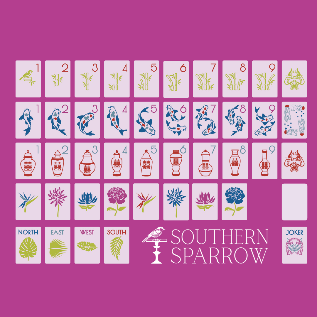 THE CHINOISERIE SET -  MAHJONG TILES: LUXE LILAC