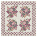 Noli June 'Lena Took Seven Months to Needlepoint a Pillow' luxury mahjong mat — wine-and-cream check with dusty cabbage roses