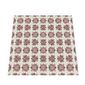 Noli June 'Lena Started a Second Pillow' mahjong tablecloth — cream ground with dusty mauve-rose corners