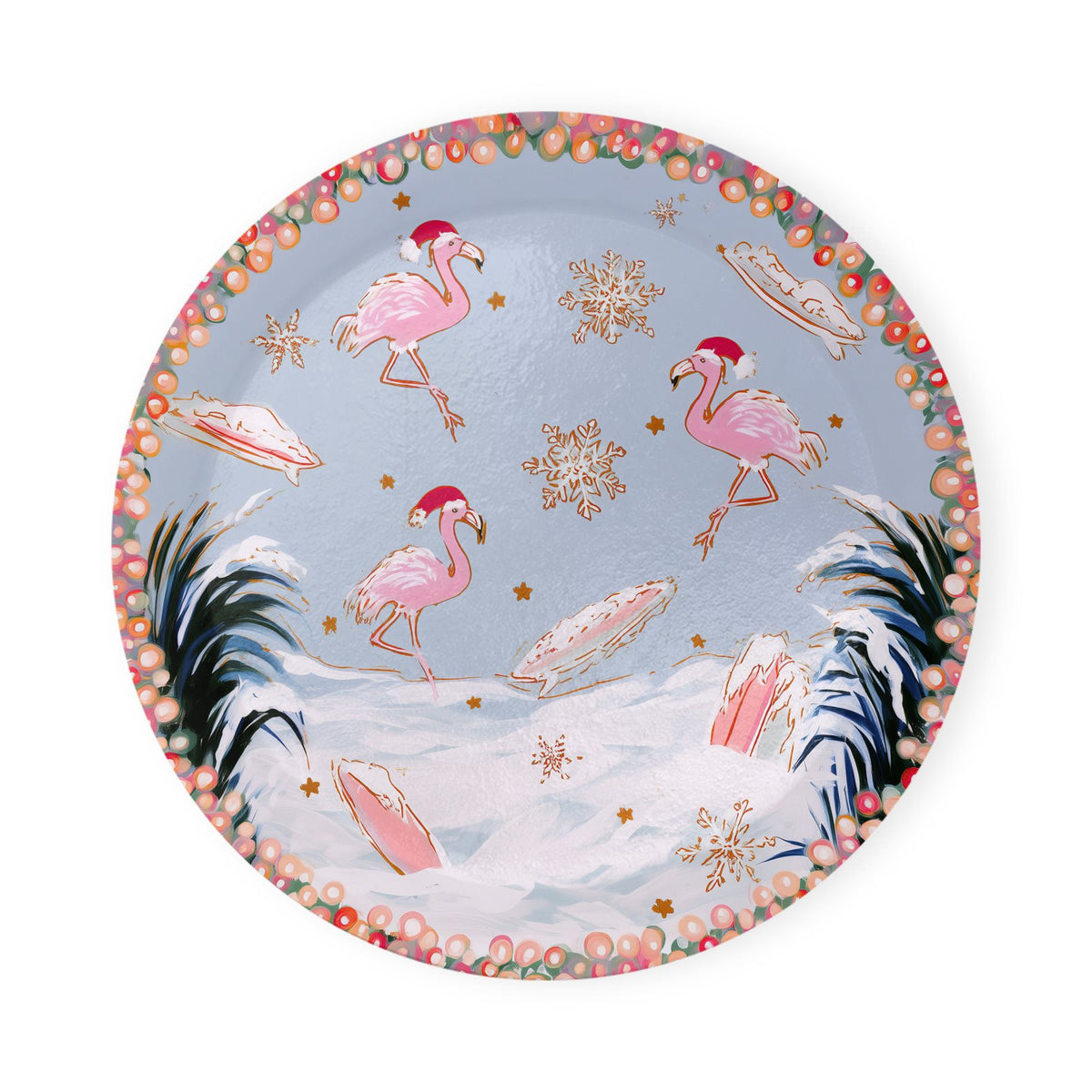Shirley's Festive Flamingos Dice Dish