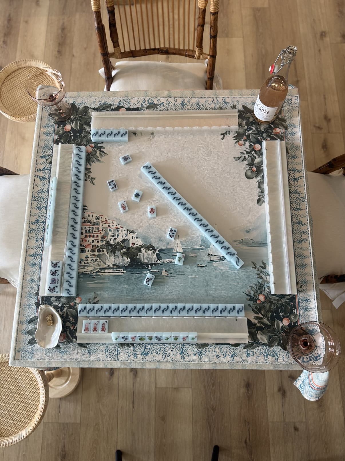 Marlene Never Skipped the Antipasti tablecloth on dining table