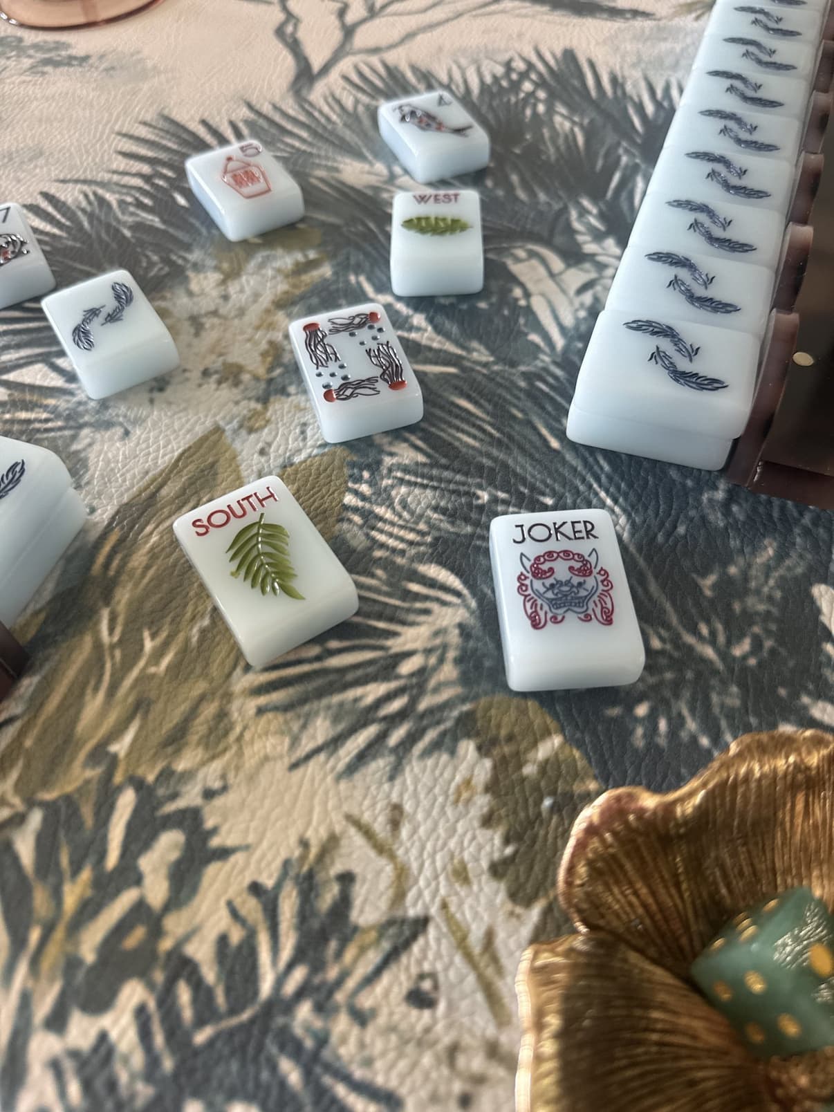 Ruth mahjong mat detail with tiles