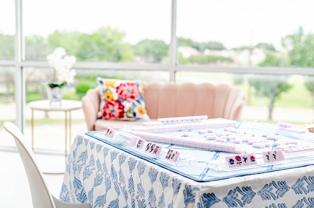 THE CHINOISERIE SET -  MAHJONG TILES:  POLISHED PINK