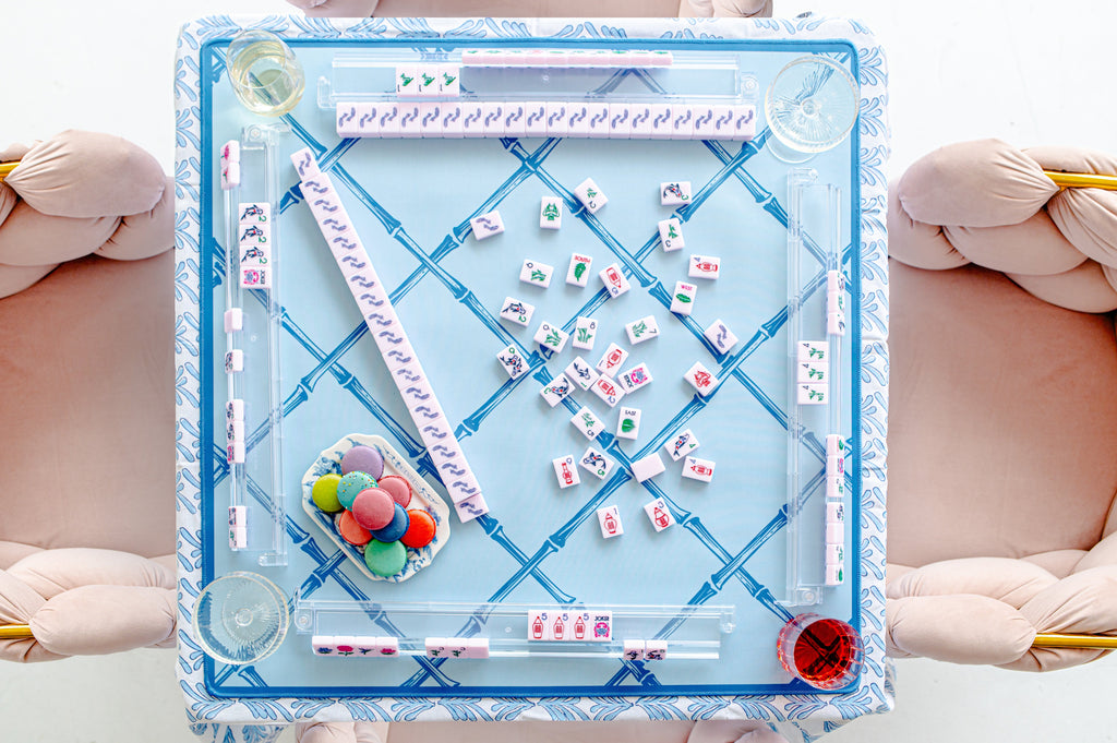THE CHINOISERIE SET -  MAHJONG TILES:  POLISHED PINK