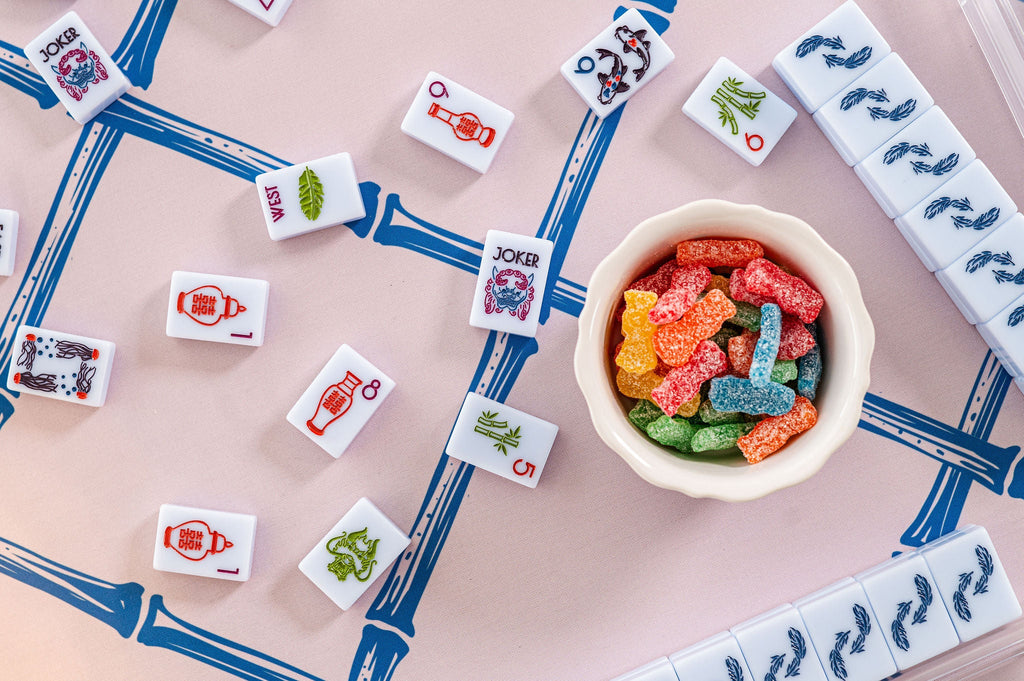 THE CHINOISERIE SET -  MAHJONG TILES: BREEZY BLUE