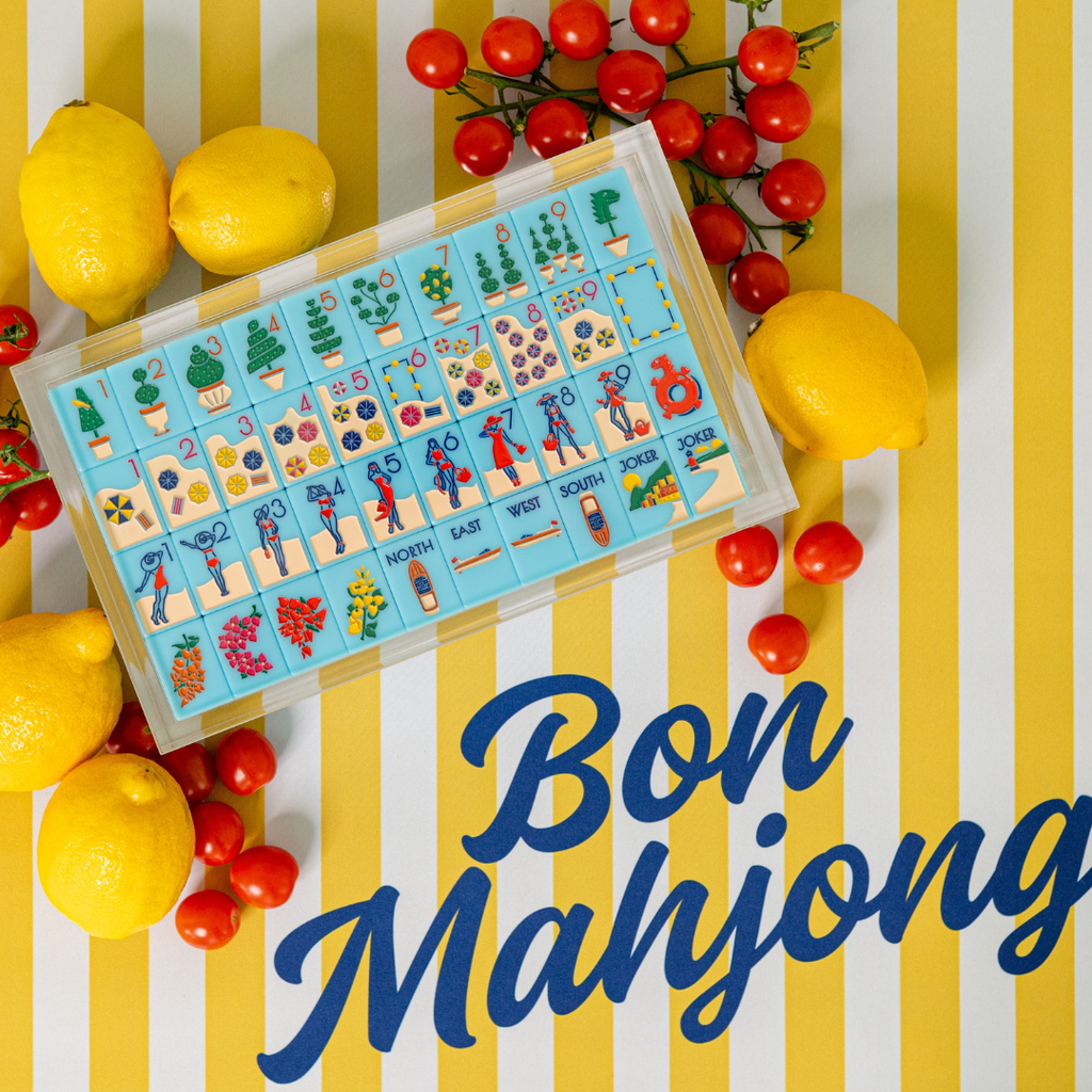 THE RIVIERA JET SET -  MAHJONG TILES:  PORTOFINO BLUE