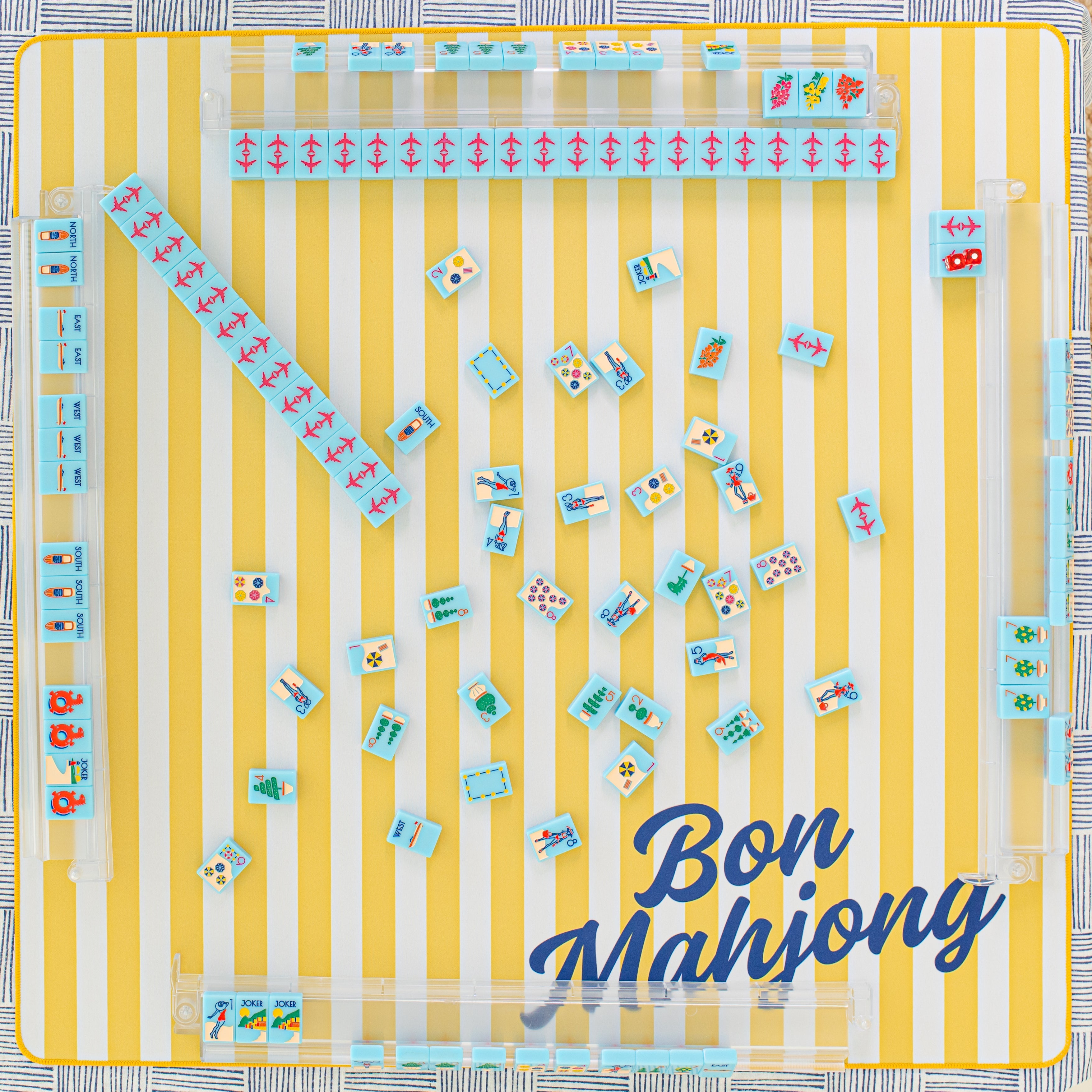 THE RIVIERA JET SET -  MAHJONG TILES:  PORTOFINO BLUE