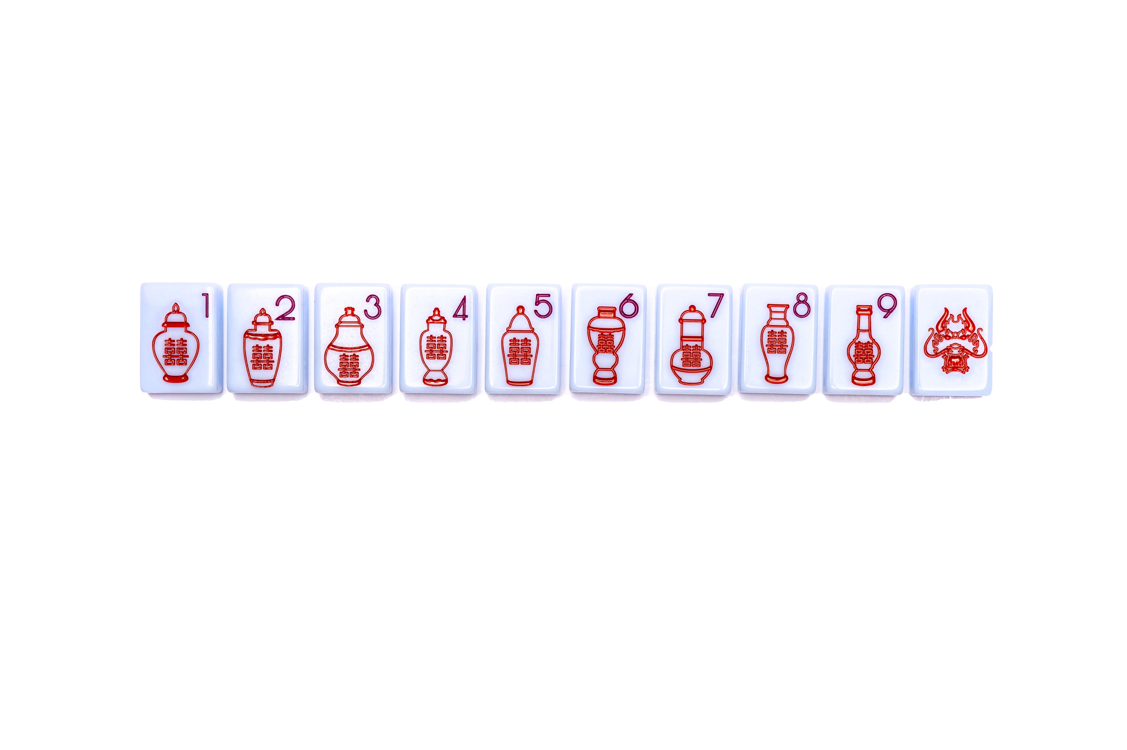 THE CHINOISERIE SET -  MAHJONG TILES: BREEZY BLUE