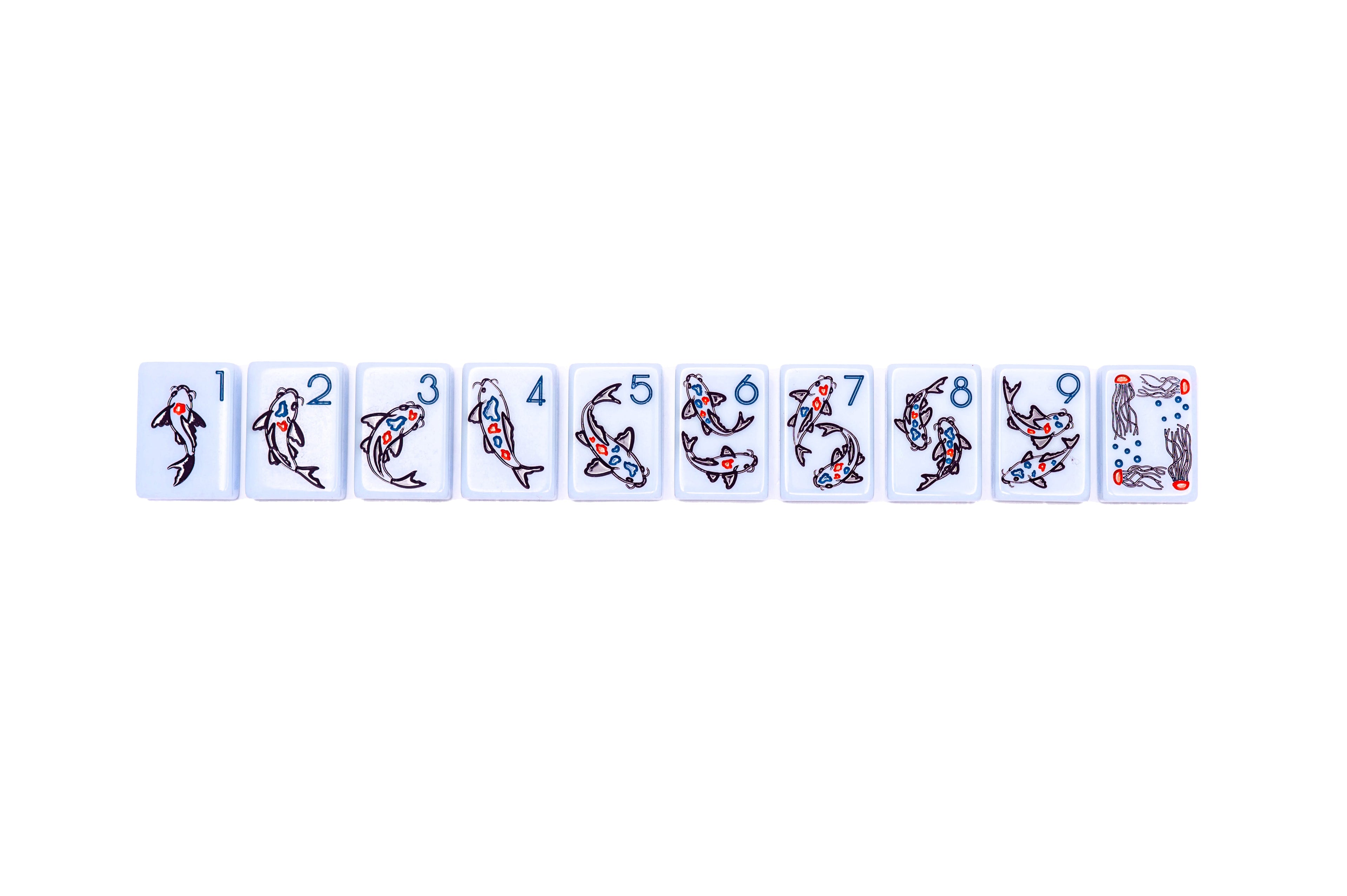 THE CHINOISERIE SET -  MAHJONG TILES: BREEZY BLUE