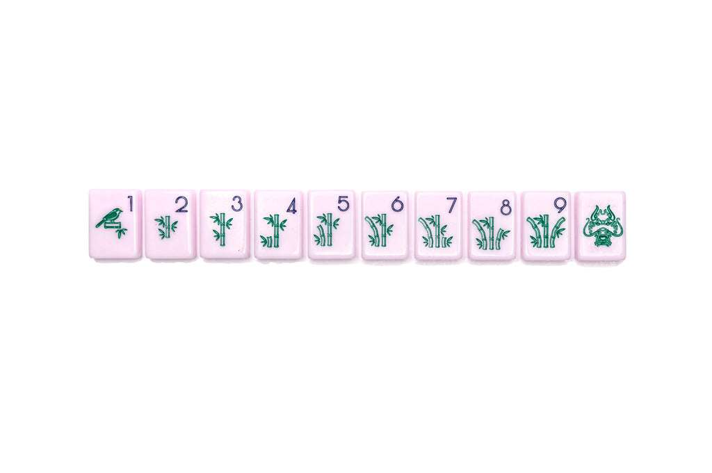 THE CHINOISERIE SET -  MAHJONG TILES:  POLISHED PINK