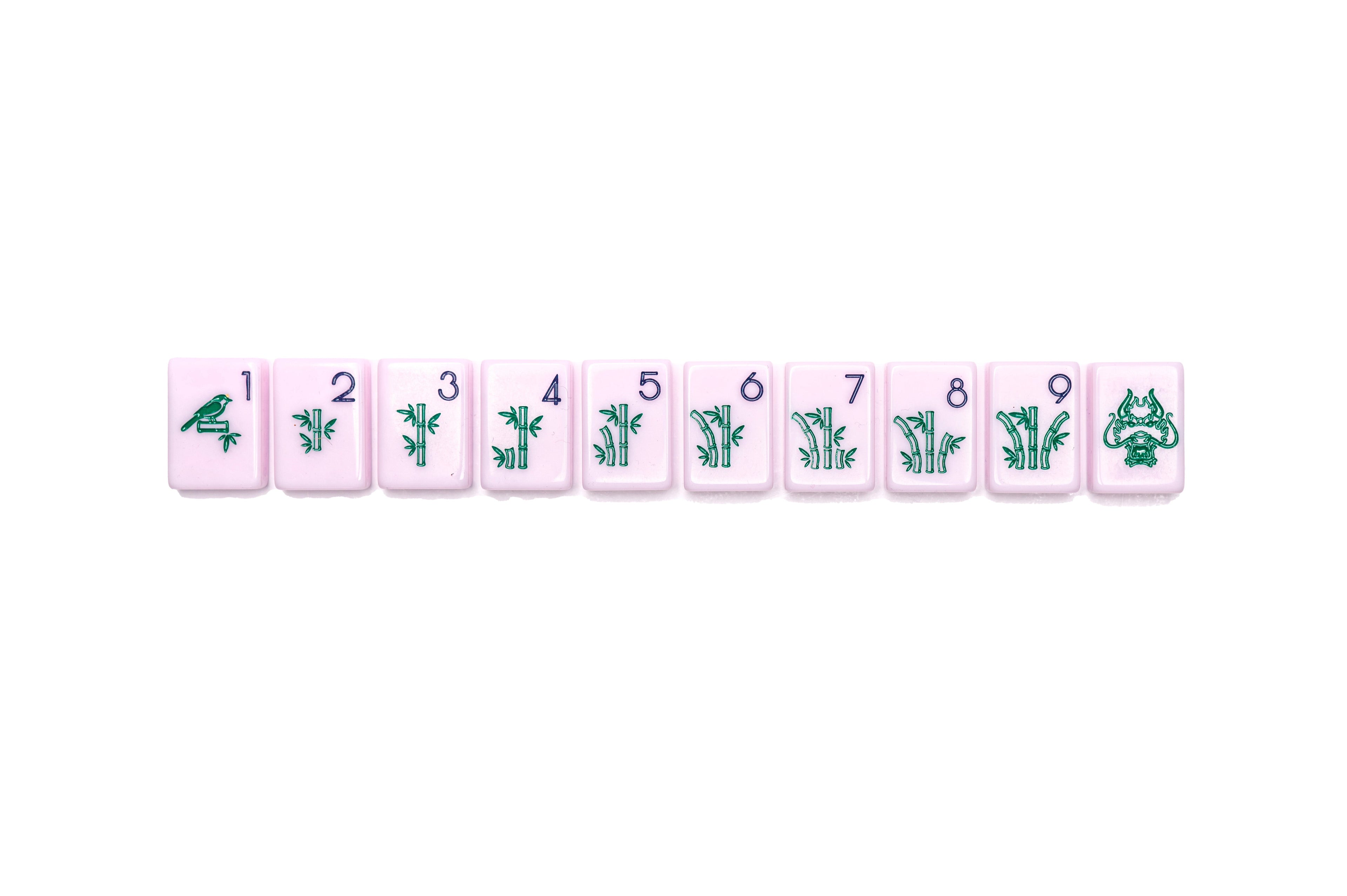 THE CHINOISERIE SET -  MAHJONG TILES:  POLISHED PINK