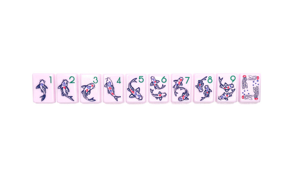 THE CHINOISERIE SET -  MAHJONG TILES:  POLISHED PINK