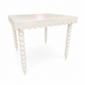 Sue Adores a Scallop mahjong table in Pearlescent Marshmallow